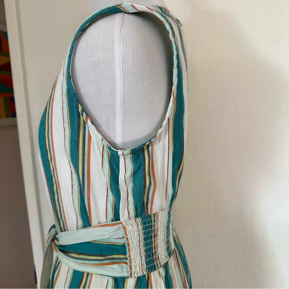 Boho Multicolor Stripe Sleeveless Summer Maxi Dress Medium 🔥 - Picture 11 of 12